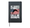 Proud Gymnast Grandpa Gymnastics Grandpa Of A Gymnast Hardcover Journal, Black