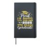 Proud Little Sister of 2025 7th Grade Graduate Middle School Hardcover Journal, Black