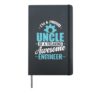 Proud Uncle Awesome Engineer Gear Hardcover Journal, Black