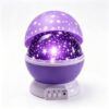 Proyector De Galaxias para HabitacióN,Star Projector,360 Degree Rotation -4 Led Bulb Star Shaped Projectors, A Romantic Christmas Gift Suitable for Both Men and Women (Purple)