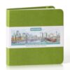 Prudiut 5" x 5" Hardcover Pocket Sketchbook, 80 Sheets, Emerald Green