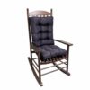 psmacra Rocking Chair Cushion, Set of Thicken Seat & Back Chair Cushions，Soft Thickened Patio Chair Cushions for Indoor/Outdoor (Black)