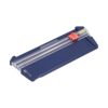 Pssopp Paper Cutter, Paper Trimmer, with Transparent Scale, Accurate Alignment, Portable Mini Design, Replaceable Cutter Head for A4, Office School Craft Supplies (13930 Navy Blue)