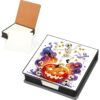 PU Crystal Art Note Box with 160 Sheets for Home Office Desk