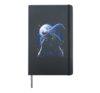 Pug Halloween Dog Funny Wizard Hat Moon Spooky Witchy Hardcover Journal, Black