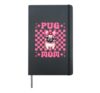 Pug Mom Pug Mama Dog Mother's Day Pink Coquette Bow Hardcover Journal, Black