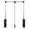 Pull Down Rail Wardrobe Wardrobe Hanger Adjustable 21.6 to 49.2 Inch Heavy Duty Clothes Hanger Wardrobe Wardrobe Lift Rail Organizer