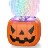 Pumpkin Bubble Machine with Sound and Light, Electric Bubble Blower 15cm