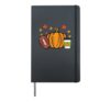 Pumpkin Coffee Football Cute Thanksgiving Fall Men Boys Kids Hardcover Journal, Black