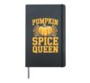 Pumpkin Spice Queen Autumn Thanksgiving Hardcover Journal, Black