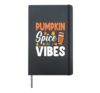 Pumpkin Spice Vibes Halloween Autumn Fall Season Men Women Hardcover Journal, Black