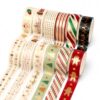 Punaline Christmas Washi Tape Set, 12 Rolls Gold Foil Tape for Crafts