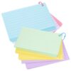 Punched Blank Index Cards with Metal Binder Rings for Adult Study