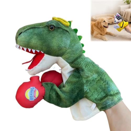 Punching Puppet Boxing Animal Puppet, Shark Puppets Kung Fu Husky Gloves with Sound, Impact Sound Effects Interactive Hand Puppet Toy, Cat Dinosaur Punching Toy for Small Dogs & Cats, Dinosaur
