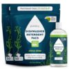Puracy Dishwasher Pods, Citrus Skies, 100 Count and Dishwasher Rinse Aid, Lemongrass, 12 Oz