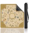 Puresora Mahjong Mat Linen Mah Jong Table Mat, 31.5"x31.5", Vintage Flower