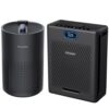 Purivortex Air Purifier Bundle, PX500 Black with Fragrance Sponge + PX700 for Large Rooms up to 2,640 Sq Ft with Pet Mode, Black