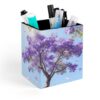 Purple Sea of ​​flowers Desk Pencil Pen Holder for Office Organization
