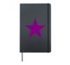 Purple Star on Multiple Colours Hardcover Journal, Black