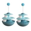 pusicul Cat Tumbler Track Toy, Multi-Layer Interactive Spring Plush Ball