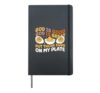 Put Those Eggs On My Plate Autumn Fall Funny Deviled Egg Hardcover Journal, Black