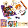 PUZSNAP Magnetic Dress Up Dolls Face Changing Pretend Toy Set for Kids 3+