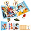 PUZSNAP Magnetic Dress Up Dolls Role Play Activity Set for Kids Ages 3+