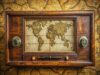 Puzzle for Adult 300 Pieces Vintage Antique Radio World Map and Tuning Dial World Radio Day Radio Jigsaw Puzzle As Funny Home Decor,Unique Difficult and Challenge Puzzle for Adult and Family