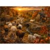 Puzzles for Adults 1000 Pieces - Golden Autumn Sheep Valley
