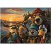 Puzzles for Adults 1000 Pieces,Funny Forest Animals Jigsaw Puzzle