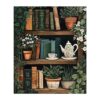 Puzzles for Adults 500 Pieces Vintage Bookshelf Teapot Plant View Art