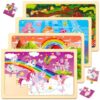 Puzzles for Kids Ages 4-6 Unicorn Princess Fairy Mermaid Wooden Kids Puzzle