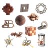 Puzzles Toys Brain Teaser Puzzles 12pcs Ring Puzzles Metal Wooden Puzzles Logic Lock for Adults Kids Toy Gift for Teens