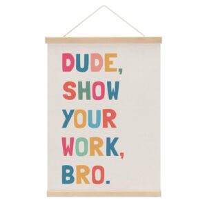 Pykfrhh English Classroom Decor, Retro Canvas Banner, Wall Hanging Decor for Teachers, Classroom, Bedroom, Living Room, Kitchen, Office, Nursery, Kids Room