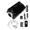 PZTTRIXESY Universal RGB Fiber Optic Starry Sky Ceiling Light Kit, 12W 8 Color Music Sync Control Car & Home DIY Atmosphere Decor Lamp(500pcsX0.75mmX3m)