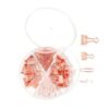QANYEGN Paper Clips, Macaron Colored Long Tail Clips (Rose Gold)
