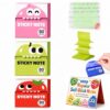 QCWRJP Cute Fruit Monster Pop Up Sticky Notes Transparent Pull Out Office