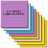Qeeenar 8 Pads Big Sticky Notes 11 x 11 Inch Lined Jumbo Large Sticky Notes for Wall,Giant Strong Power Memo Square Post for Office, 25 Sheets/Pad(Vivid Color)