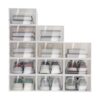 QGHMWCZ Clear Shoe Storage Boxes, 24pcs Stackable Shoe Organizer for Closet