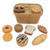 Qianly Tabletop Culinary Play Set Imaginative Wooden Kitchen Playset Play Cooking Set for Preschool , Baking Dessert Set
