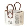 QIANMOON Collapsing Laundry Basket, Portable Space-Saving Storage (Coffee)