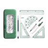 QINKYH Precisions Geometry Compasses Set for Students and Professional with ABS Construction and Portable Storage Case Green
