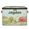 Qinthral Personalized Name Storage Box with Lid