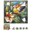 Qiuenisray Wooden Puzzle for Adults, Hummingbird Puzzle for Kid 6+ Ages