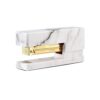 QOPCBCGN Marble Print Stapler 20 Sheet Capacity Gold Glitter Desktop Staplers with Non-Slip Base for School Office Home Stapling Supplies