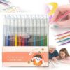 Quick-Drying Sparkle Pen Set for Cards, Planners and Scrapbooks, Vibrant Glitter Ink, Smooth Fine Point, Convenient Clip, Retractable Glitter Gel Pen Set for Journaling & Drawing (24 Colors Set)