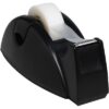 Quill Brand Contour Desktop Tape Dispenser, Plastic, 1" Core, Black