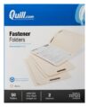 Quill Brand® Heavy-Duty Reinforced Straight Cut File Folders, 2-Fasteners, Letter, 2-Ply, Manila, 50/Bx (7-37523)