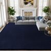 qulint 9x12 Rug for Living Room, Navy Blue Large Rug for Bedroom Boys Room