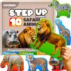 QUOKKA Puzzles for Kids Ages 3-5 – Large Floor Puzzles for Toddlers 2-4 – 10 Realistic Safari Animal Shapes – Extra Thick Cardboard Preschool Learning Game – 40 Big Piece Gift Toy for Toddlers 1-3